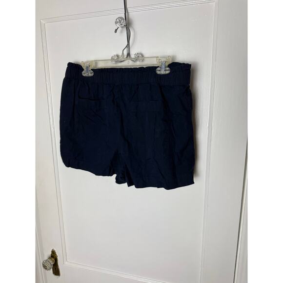 Loft Outlet Navy Blue Lightweight Relaxed Fit Pull On Cotton Chino Shorts Large - Picture 6 of 6